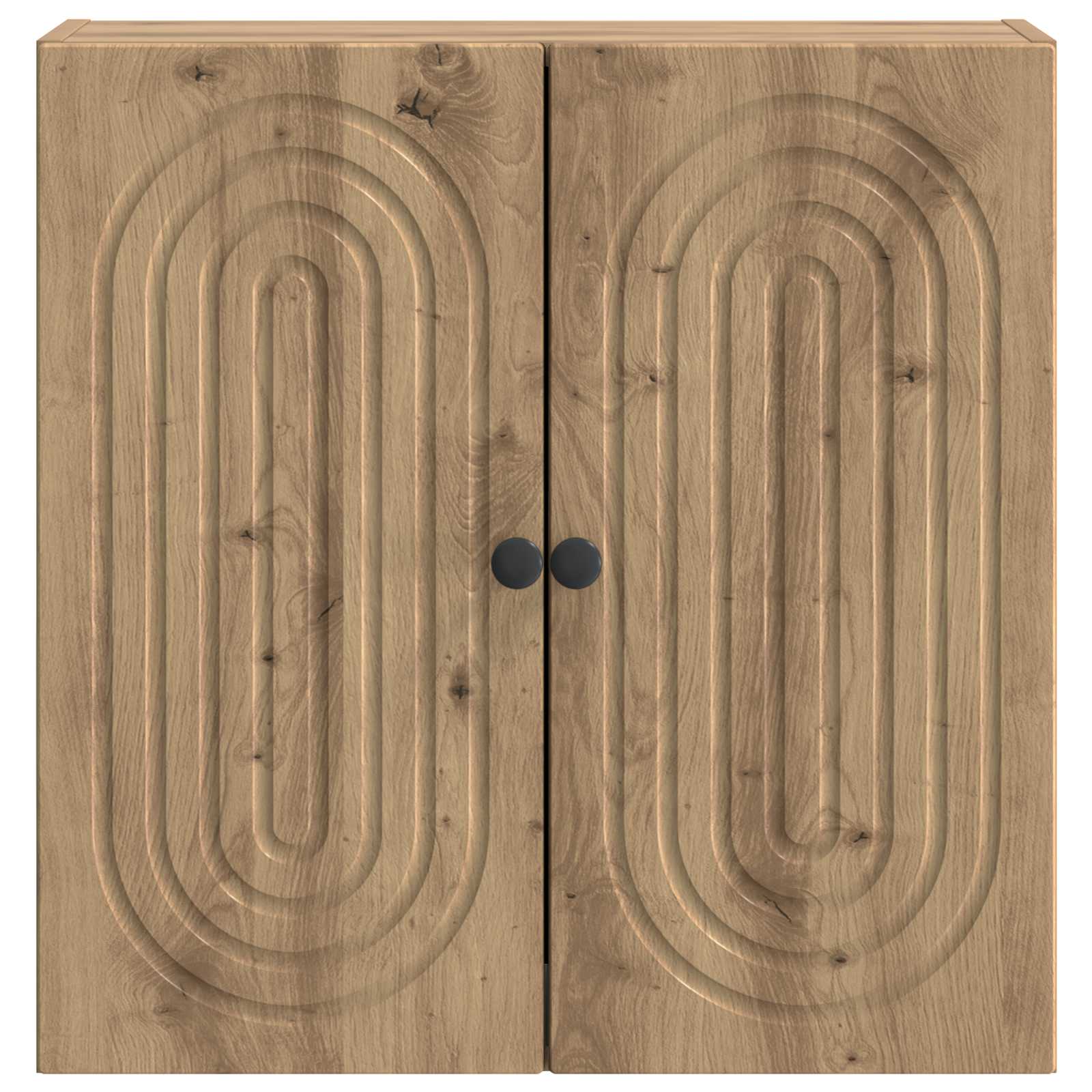 Wandkast Artisanaal eiken 59 x 31 x 60 cm Bewerkt hout