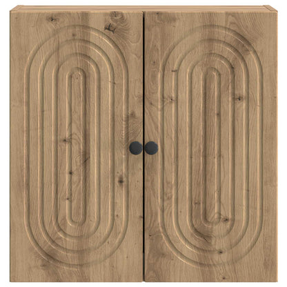 Wandkast Artisanaal eiken 59 x 31 x 60 cm Bewerkt hout