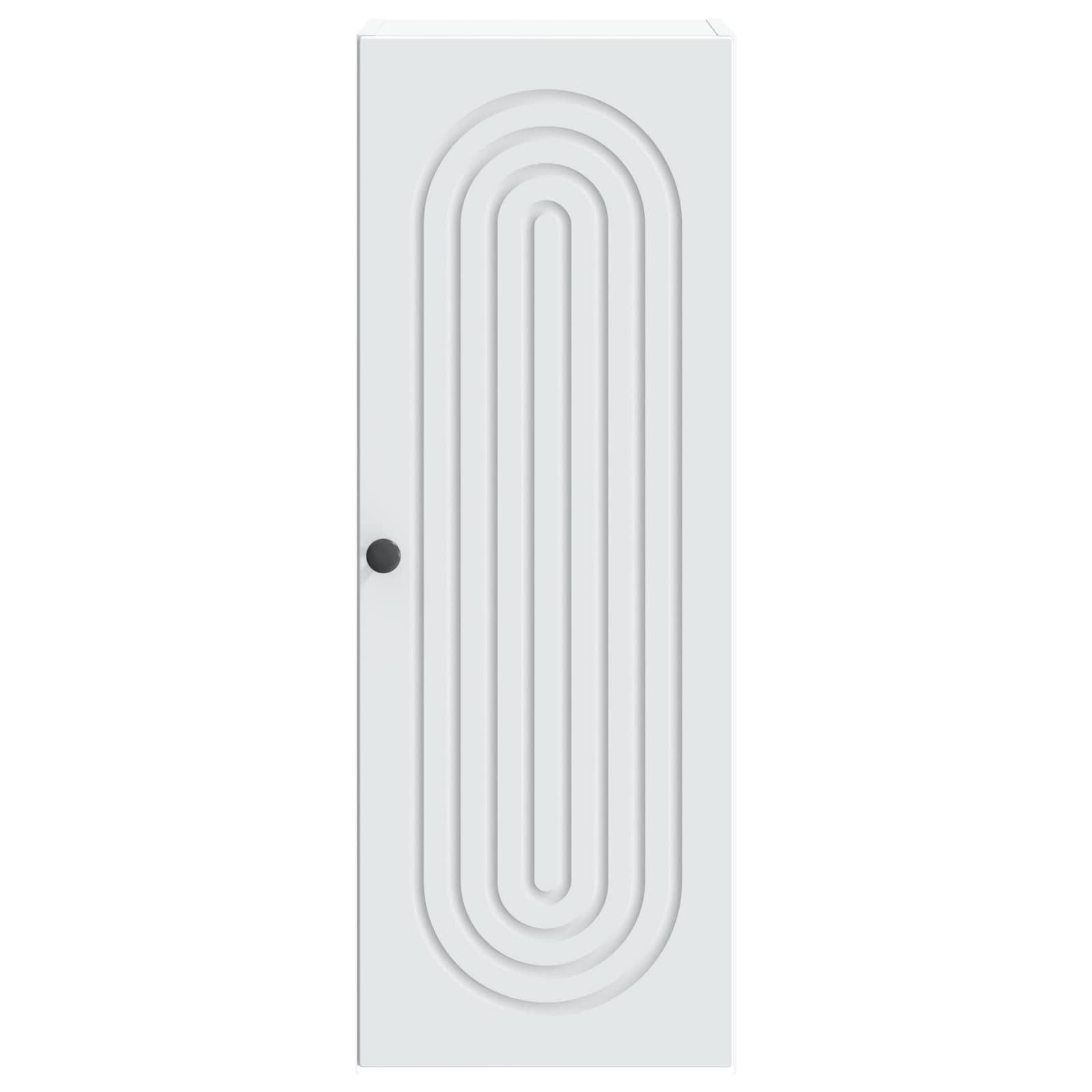 Wandkast Wit 33 x 34,5 x 90 cm Bewerkt hout