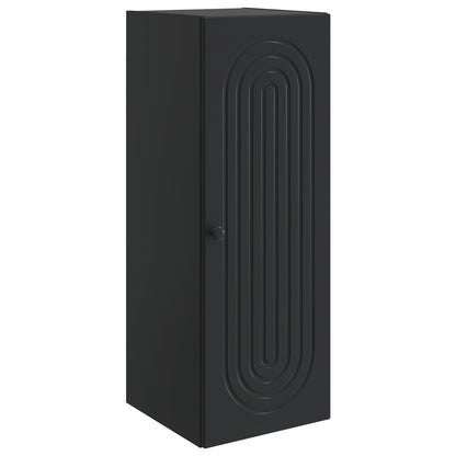 Wandkast Zwart 33 x 34,5 x 90 cm Bewerkt hout