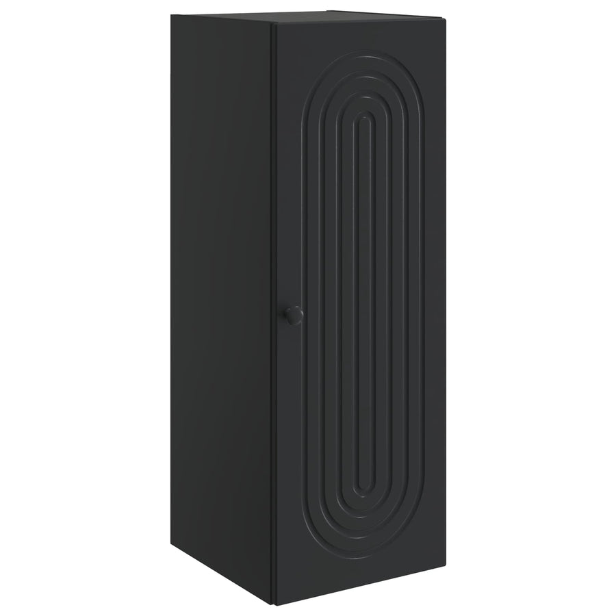 Wandkast Zwart 33 x 34,5 x 90 cm Bewerkt hout
