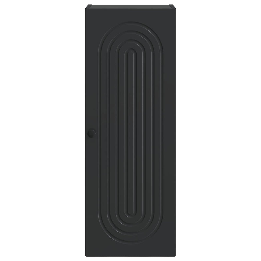 Wandkast Zwart 33 x 34,5 x 90 cm Bewerkt hout