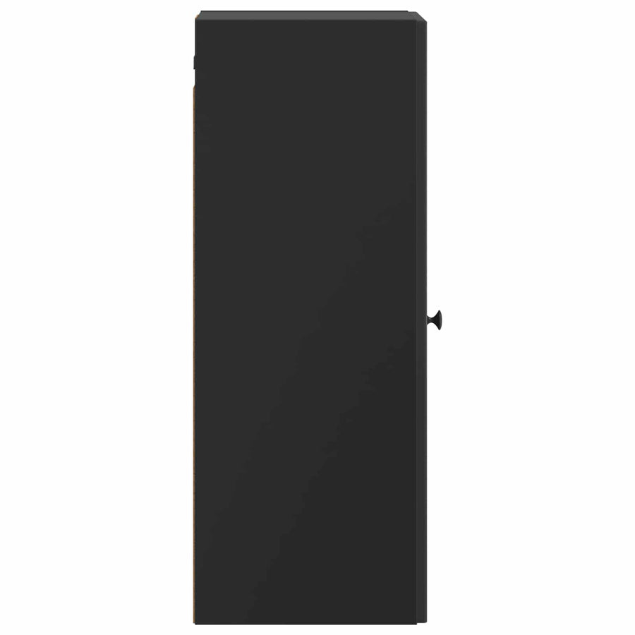 Wandkast Zwart 33 x 34,5 x 90 cm Bewerkt hout