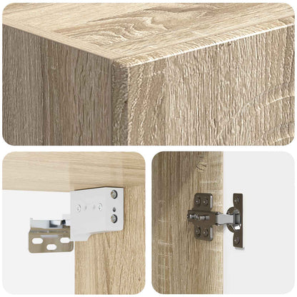 Wandkast Sonoma Eiken 33 x 34,5 x 90 cm Bewerkt hout