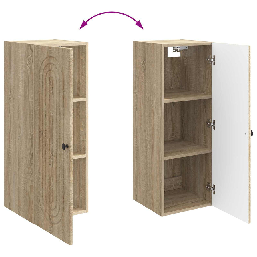 Wandkast Sonoma Eiken 33 x 34,5 x 90 cm Bewerkt hout