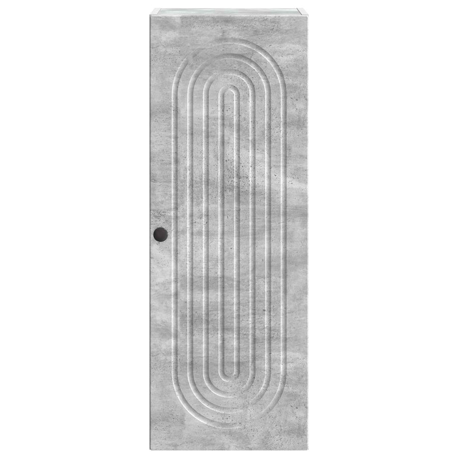 Wandkast Betongrijs 33 x 34,5 x 90 cm Bewerkt hout