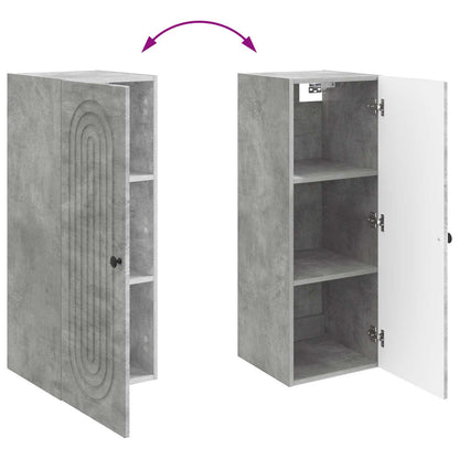 Wandkast Betongrijs 33 x 34,5 x 90 cm Bewerkt hout