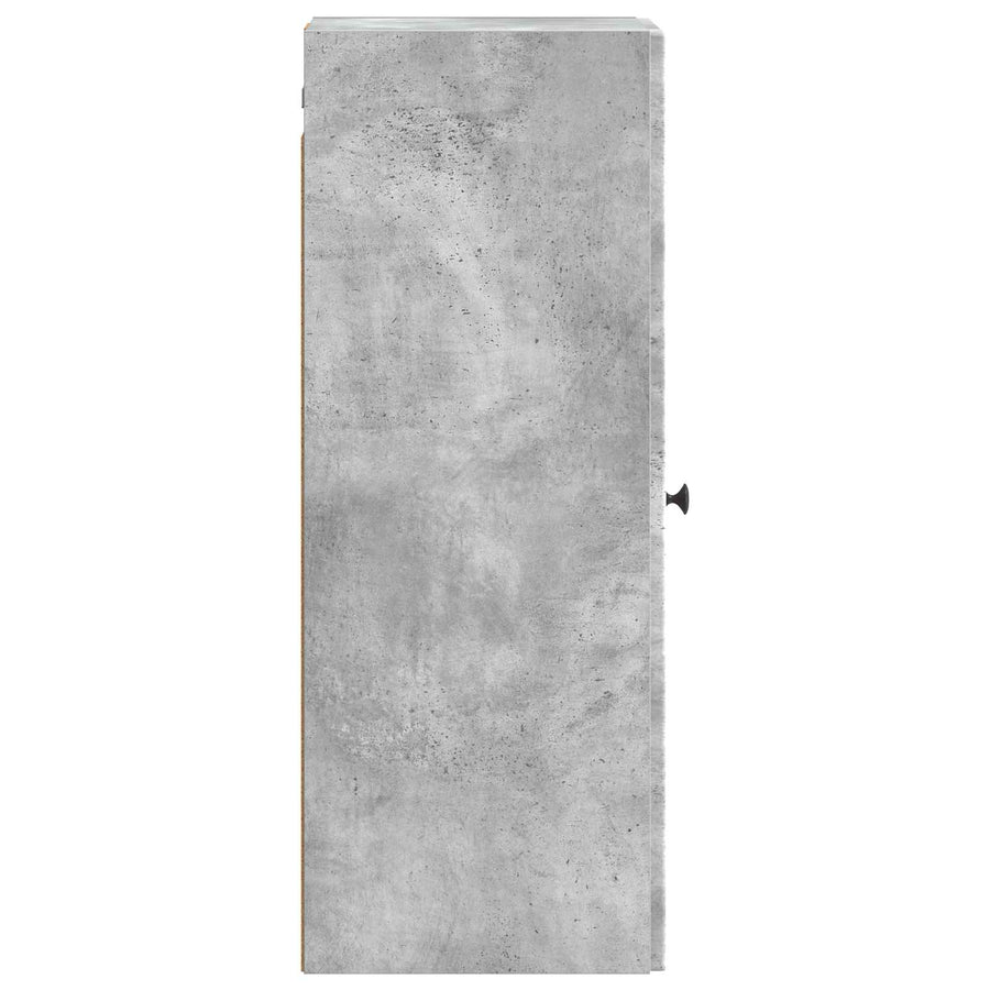 Wandkast Betongrijs 33 x 34,5 x 90 cm Bewerkt hout
