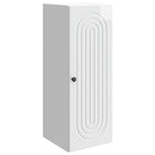 Wandkast 33x34,5x90 cm bewerkt hout hoogglans wit