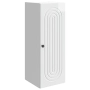 Wandkast 33x34,5x90 cm bewerkt hout hoogglans wit