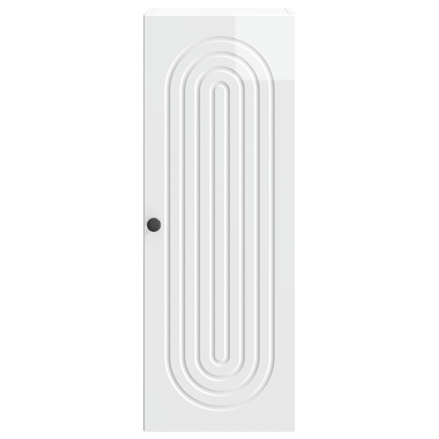 Wandkast Hoogglans Wit 33 x 34,5 x 90 cm Bewerkt hout