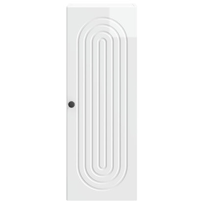 Wandkast Hoogglans Wit 33 x 34,5 x 90 cm Bewerkt hout