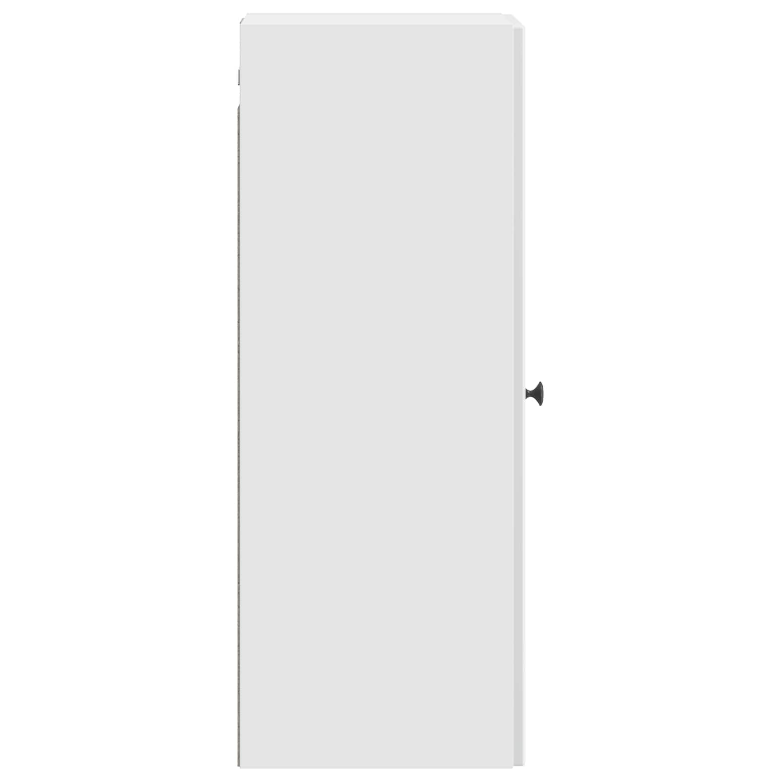 Wandkast Hoogglans Wit 33 x 34,5 x 90 cm Bewerkt hout