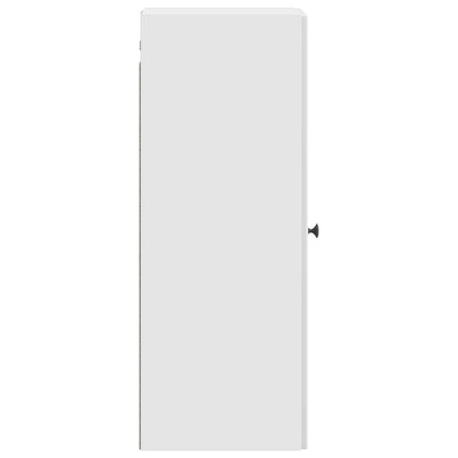 Wandkast Hoogglans Wit 33 x 34,5 x 90 cm Bewerkt hout