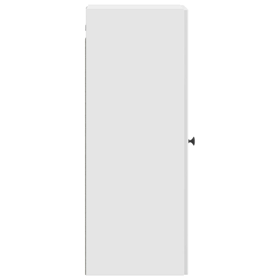 Wandkast Hoogglans Wit 33 x 34,5 x 90 cm Bewerkt hout