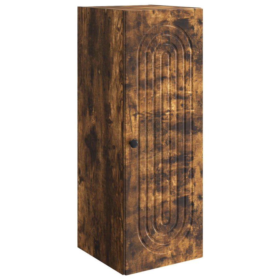 Wandkast Gerookt eiken 33 x 34,5 x 90 cm Bewerkt hout