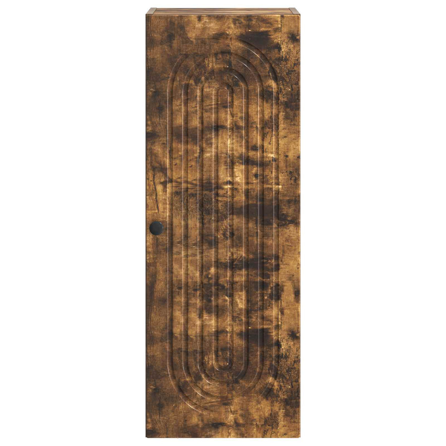 Wandkast Gerookt eiken 33 x 34,5 x 90 cm Bewerkt hout