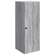 Wandkast 33x34,5x90 cm grijs bewerkt hout