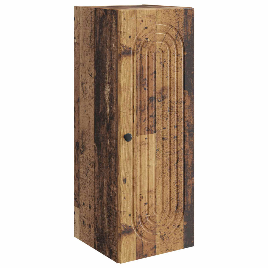 Wandkast Oud hout 33 x 34,5 x 90 cm Bewerkt hout