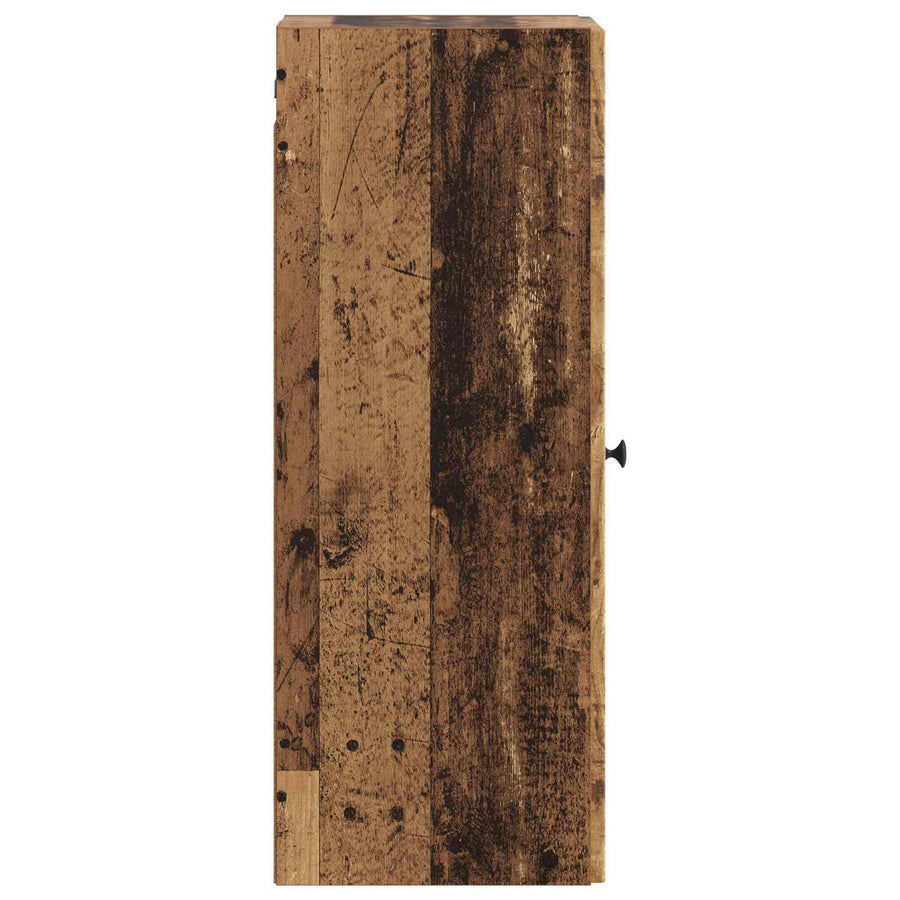 Wandkast Oud hout 33 x 34,5 x 90 cm Bewerkt hout