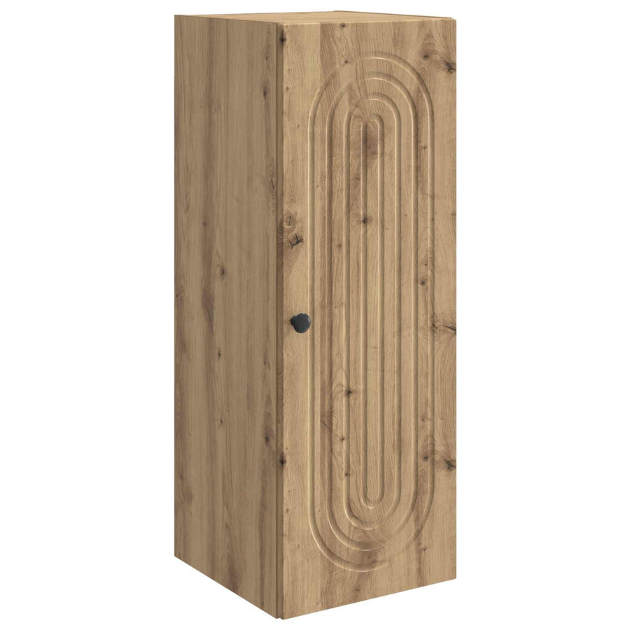 Wandkast Artisanaal eiken 33 x 34,5 x 90 cm Bewerkt hout