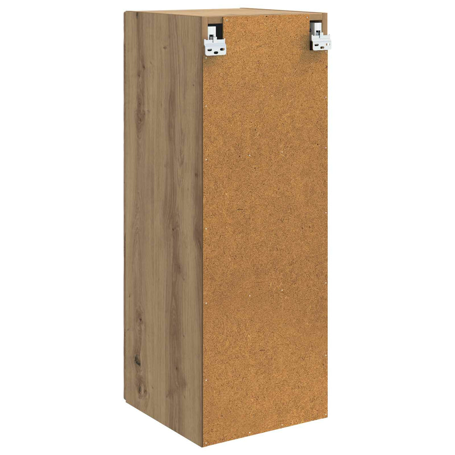 Wandkast Artisanaal eiken 33 x 34,5 x 90 cm Bewerkt hout
