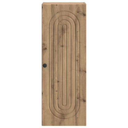 Wandkast Artisanaal eiken 33 x 34,5 x 90 cm Bewerkt hout