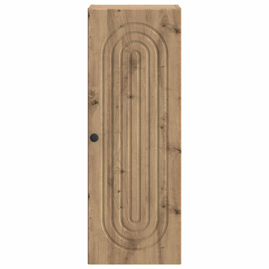 Wandkast Artisanaal eiken 33 x 34,5 x 90 cm Bewerkt hout