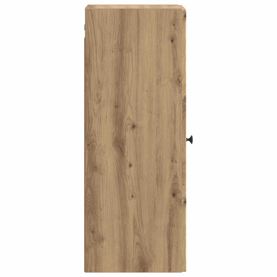 Wandkast Artisanaal eiken 33 x 34,5 x 90 cm Bewerkt hout
