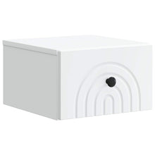 Wandbeugel Bedkast met lade Wit 33 x 34,5 x 20 cm Bewerkt hout
