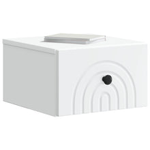 Wandbeugel Bedkast met lade Wit 33 x 34,5 x 20 cm Bewerkt hout