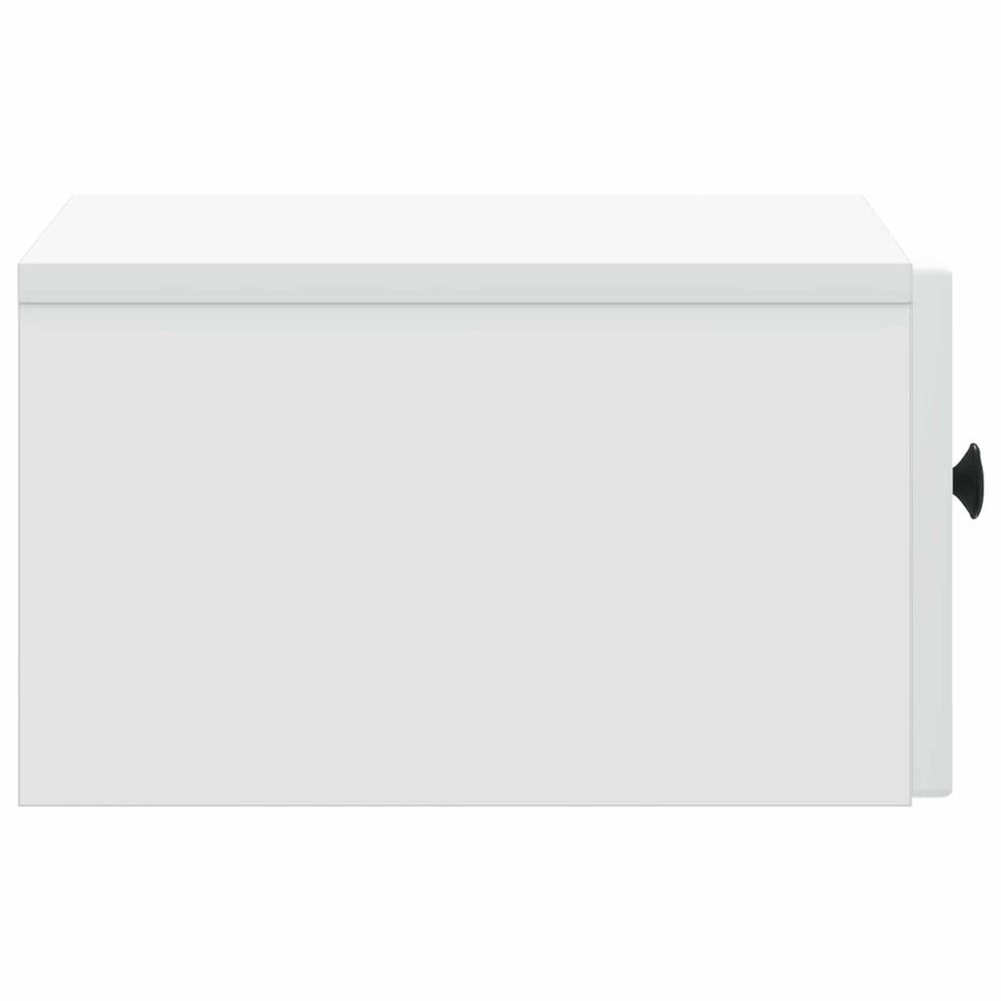 Wandbeugel Bedkast met lade Wit 33 x 34,5 x 20 cm Bewerkt hout