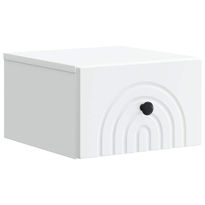 Wandbeugel Bedkast 2 pcs Wit 33 x 34,5 x 20 cm Bewerkt hout