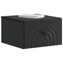 Wandbeugel Bedkast Zwart 33 x 34,5 x 20 cm Bewerkt hout
