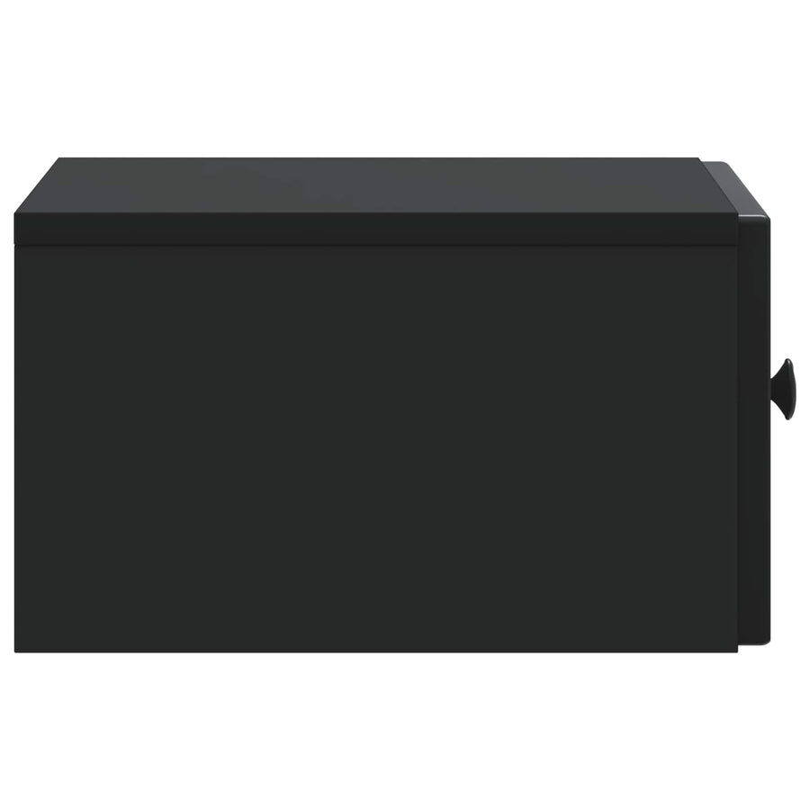 Wandbeugel Bedkast Zwart 33 x 34,5 x 20 cm Bewerkt hout