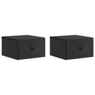Wall Mount Murphy Bed 2 pcs Black 33 x 34.5 x 20 cm Engineered Wood
