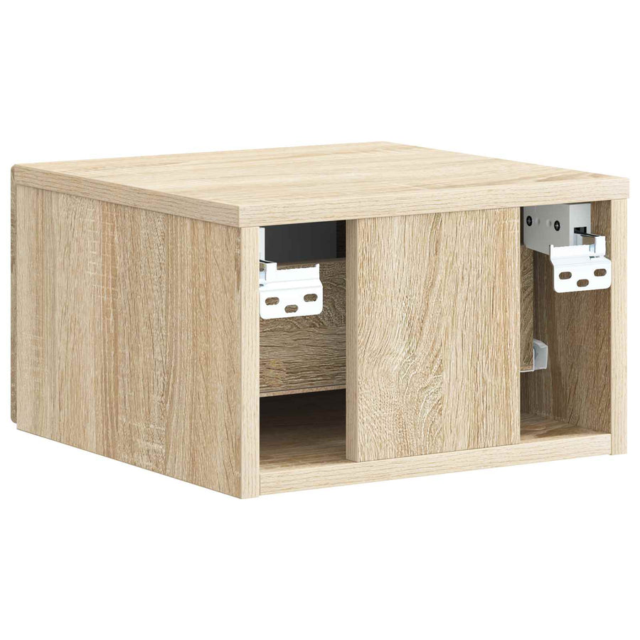 Wandbeugel Bedkast Sonoma Eiken 33 x 34,5 x 20 cm Bewerkt hout