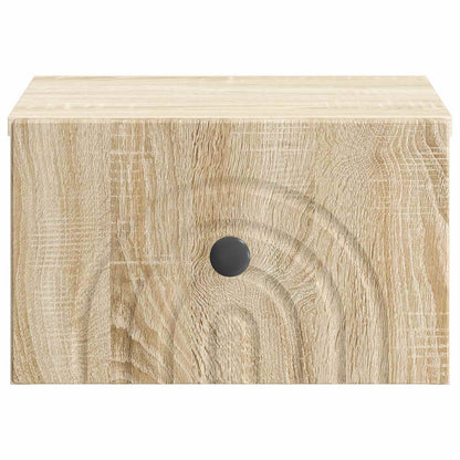 Wandbeugel Bedkast Sonoma Eiken 33 x 34,5 x 20 cm Bewerkt hout