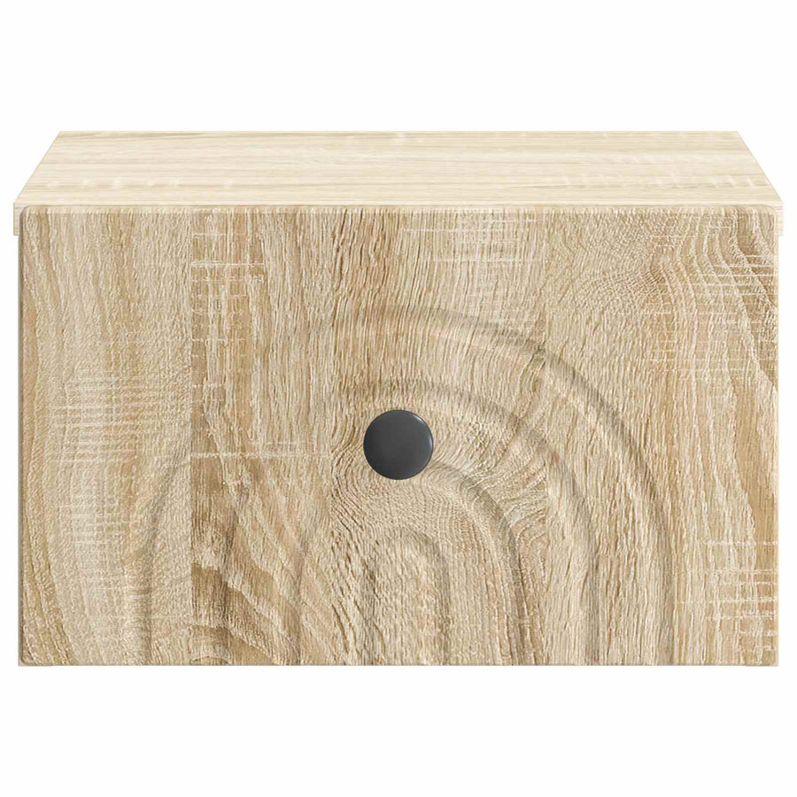 Wandbeugel Bedkast Sonoma Eiken 33 x 34,5 x 20 cm Bewerkt hout