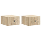 Wall Bracket Bedside Cabinet 2 pcs Sonoma Oak 33 x 34.5 x 20 cm