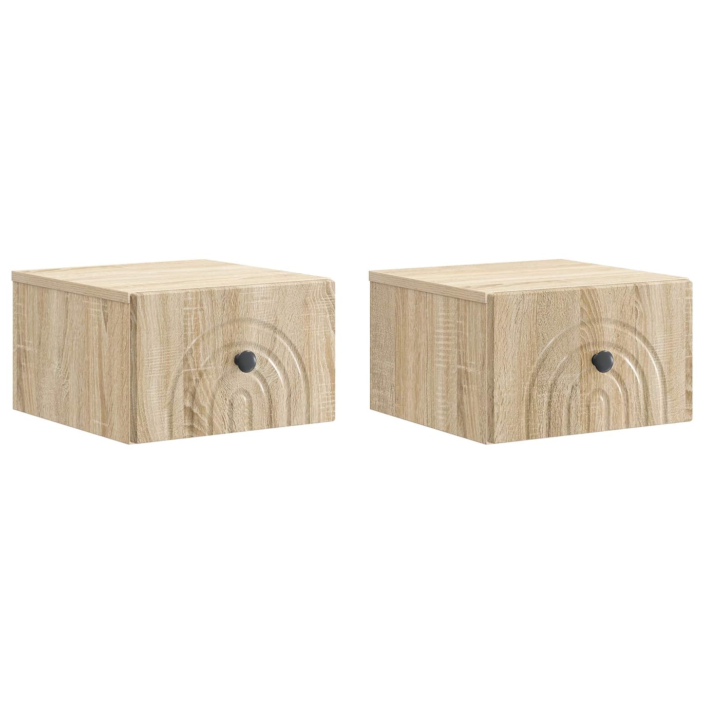 Wandbeugel Bedkast 2 pcs Sonoma Eiken 33 x 34,5 x 20 cm