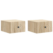 Nachtkastjes set 2 stuks Sonoma Eiken 33x34,5x20 cm wandmontage