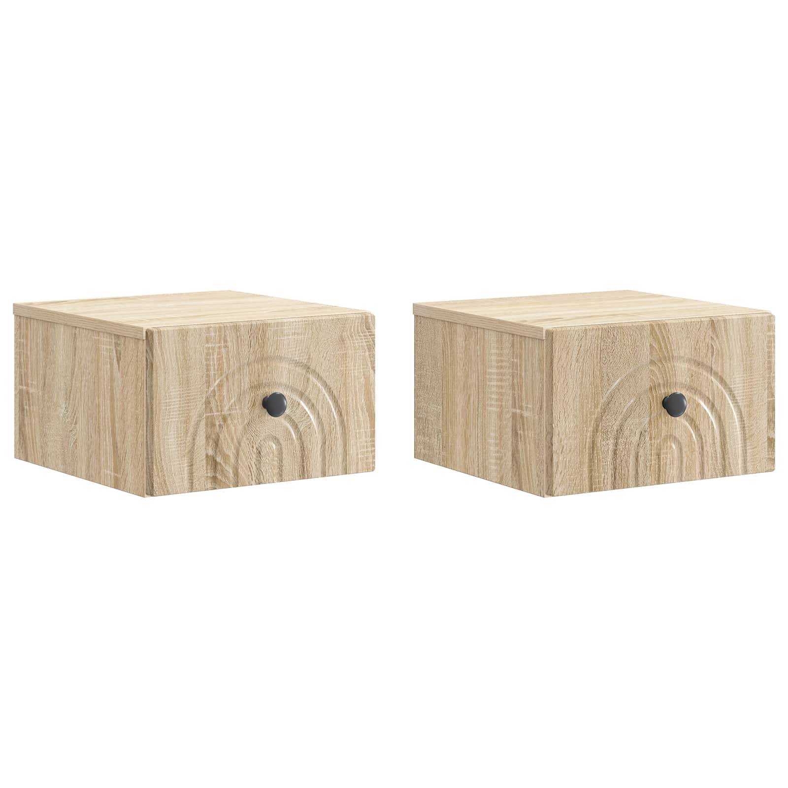 Wandbeugel Bedkast 2 pcs Sonoma Eiken 33 x 34,5 x 20 cm