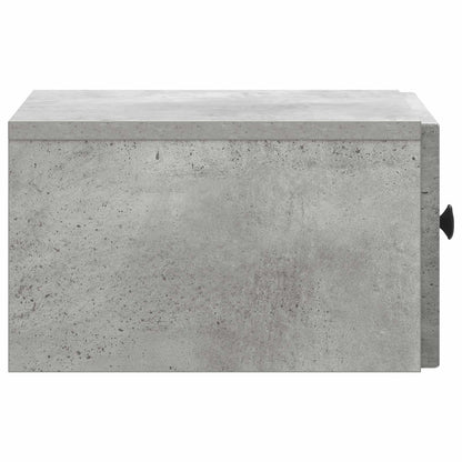 Wandbeugel Bedkast Betongrijs 33 x 34,5 x 20 cm Bewerkt hout