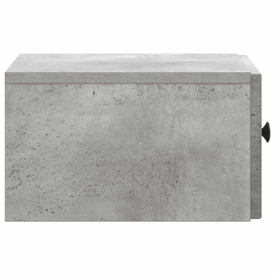 Wandbeugel Bedkast Betongrijs 33 x 34,5 x 20 cm Bewerkt hout