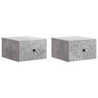 Wall-mounted Murphy Bed Cabinet with Drawer 2 pcs Concrete Grey 33 x 34.5 x 20 cm