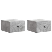 Nachtkastje 2 stuks betongrijs 33x34,5x20 cm