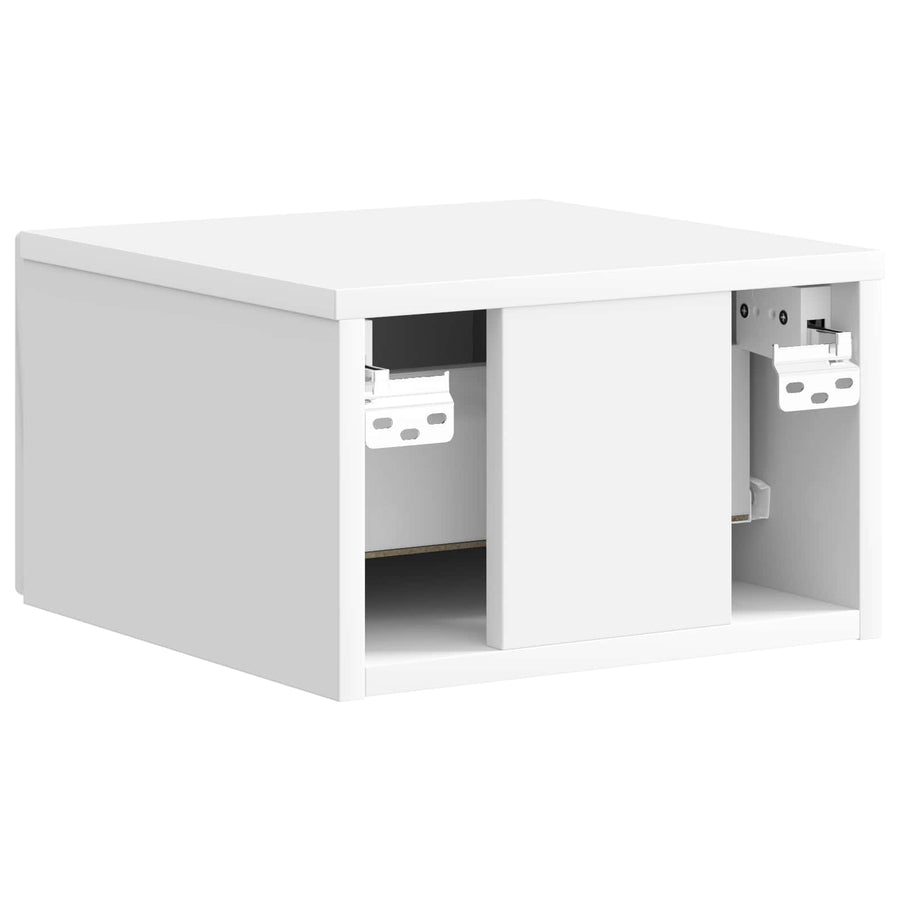 Wandbeugel Bedkast Hoogglans Wit 33 x 34,5 x 20 cm Bewerkt hout