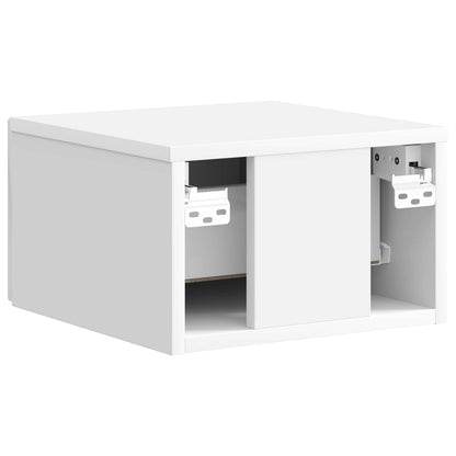 Wandbeugel Bedkast 2 pcs Hoogglans Wit 33 x 34,5 x 20 cm