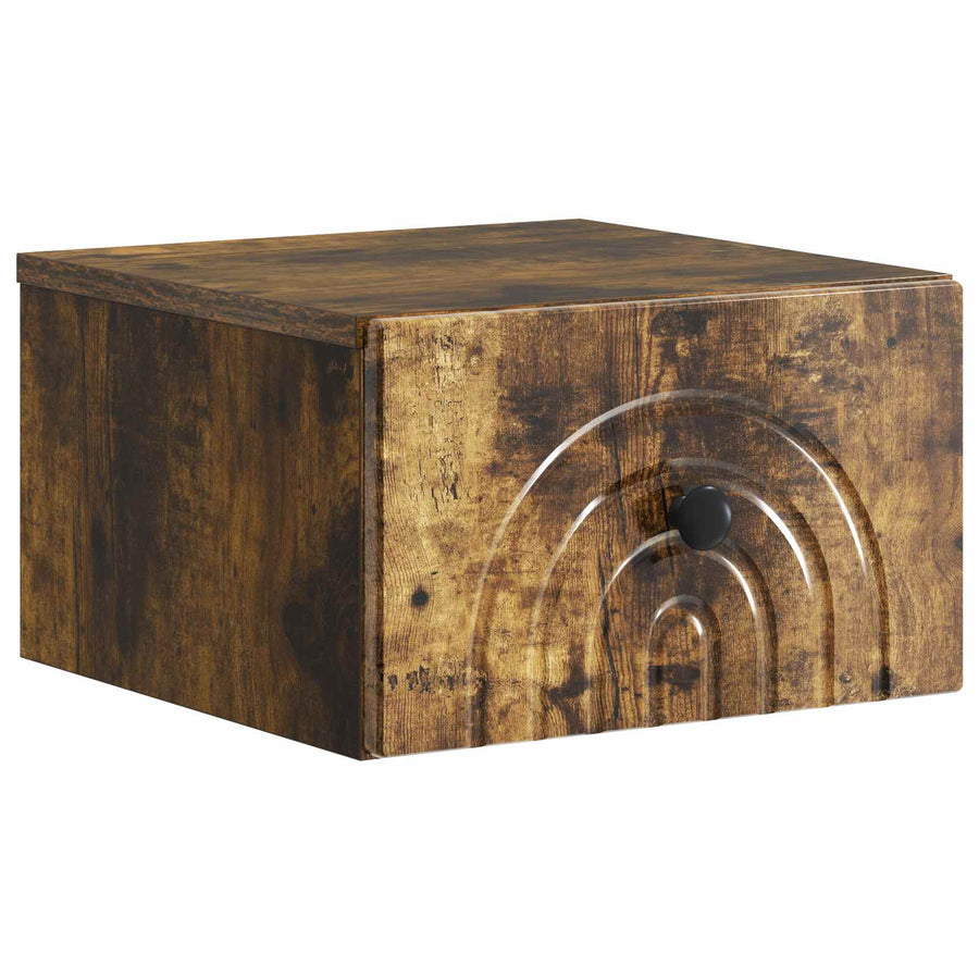 Wandbeugel Bedkast 2 pcs Gerookt eiken 33 x 34,5 x 20 cm